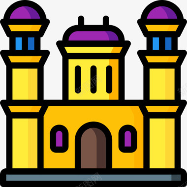线性建筑彩色城堡23图标图标