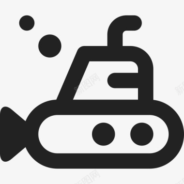 潜水艇捕鱼海上图标图标