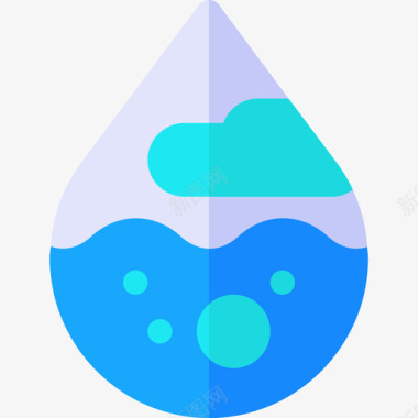 水可再生能源6平坦图标图标