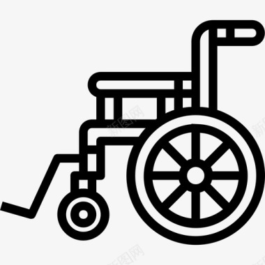 轮椅医学18直线型图标图标