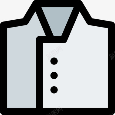 厨师制服食品72线性颜色图标图标