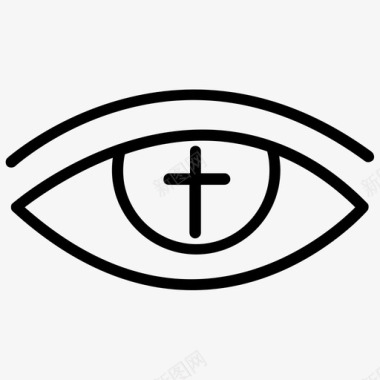 基督教象征魔眼精神元素图标图标