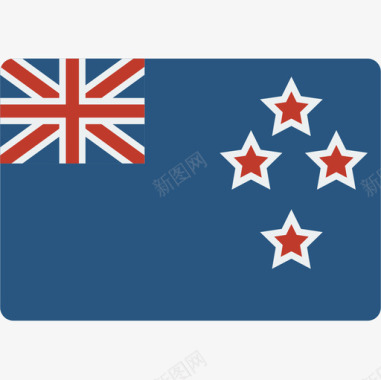 新西兰国旗15平坦图标图标