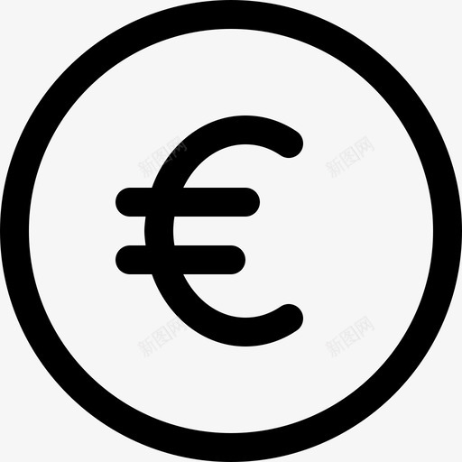 欧元货币21直系图标svg_新图网 https://ixintu.com 欧元 直系 货币21