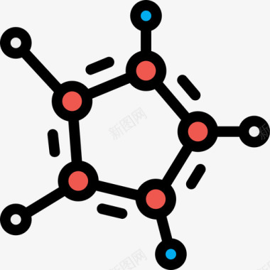 分子技术41线性颜色图标图标
