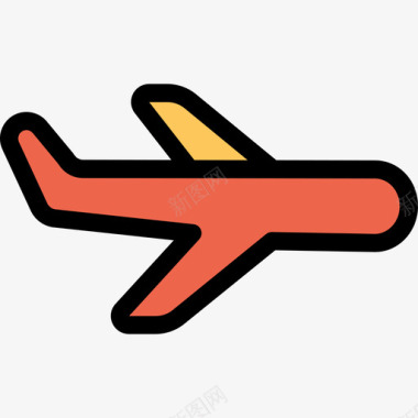 飞行野营63直线颜色橙色图标图标