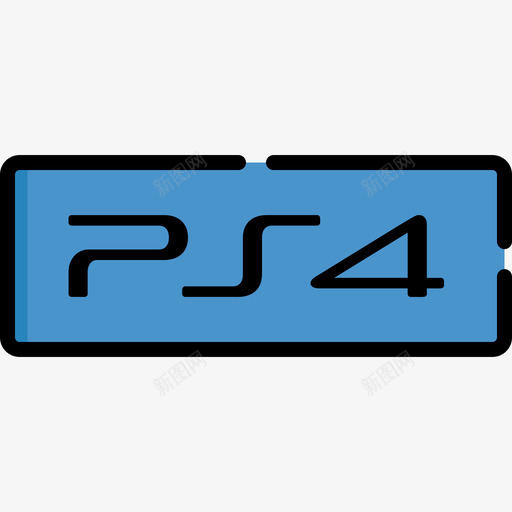 Ps4视频游戏logo2线性颜色图标svg_新图网 https://ixintu.com Ps4 线性颜色 视频游戏logo2
