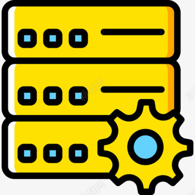 服务器开发25黄色图标图标