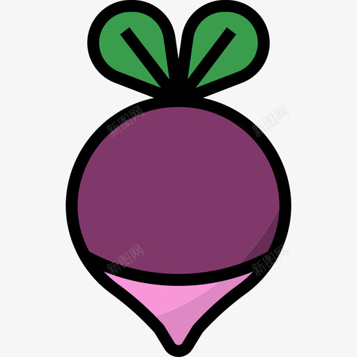 萝卜水果和蔬菜9线形颜色图标svg_新图网 https://ixintu.com 水果和蔬菜9 线形颜色 萝卜