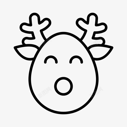 鲁道夫圣诞节圣诞装饰图标svg_新图网 https://ixintu.com 圣诞老人 圣诞节 圣诞装饰 驯鹿 鲁道夫