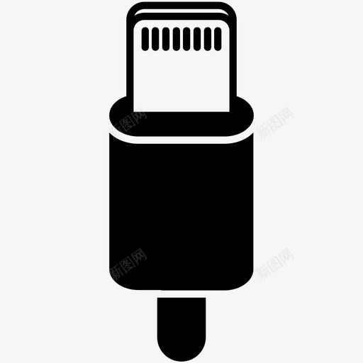 lightningapplecable图标svg_新图网 https://ixintu.com apple cable connection iphone lightning thunderbold 连接usbc