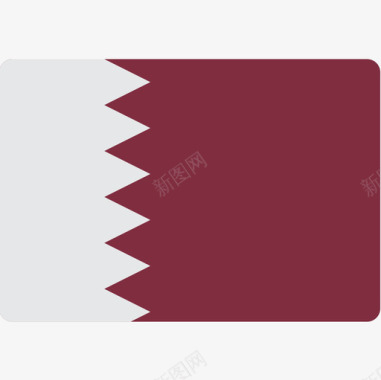 卡塔尔国旗15平坦图标图标