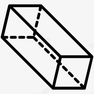 长方体二维二维造型图标图标