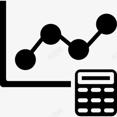折线图分析5实心图标图标