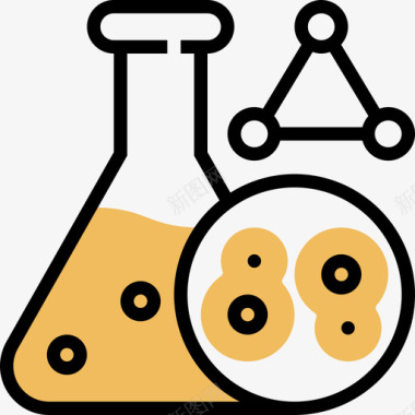 细胞分裂生化6黄影图标图标