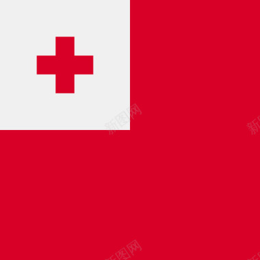 汤加方形乡村简单旗帜图标图标
