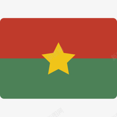 布基纳法索国旗15平坦图标图标