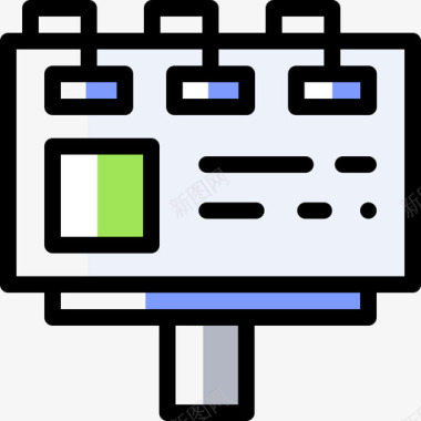 广告牌数字营销72色彩省略图标图标
