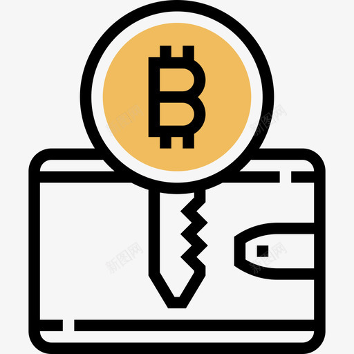 区块链比特币44黄影图标svg_新图网 https://ixintu.com 区块链 比特币44 黄影