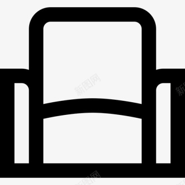 扶手椅76号酒店轮廓图标图标