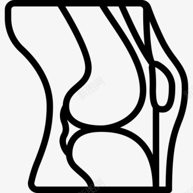 膝盖医学109直线型图标图标