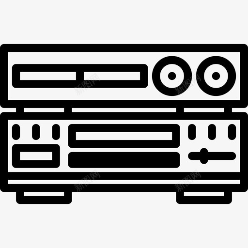 音乐播放器复古小工具2线性图标svg_新图网 https://ixintu.com 复古小工具2 线性 音乐播放器