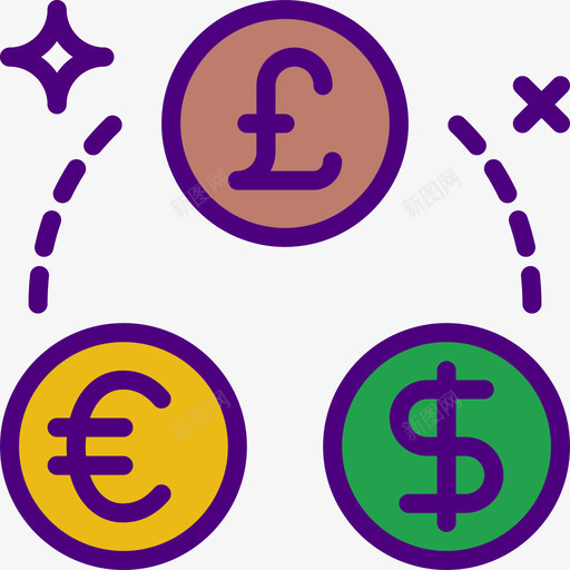 货币商业和金融38线性颜色图标svg_新图网 https://ixintu.com 商业和金融38 线性颜色 货币