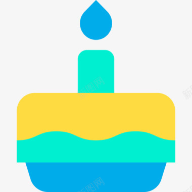 生日蛋糕庆祝5扁平图标图标