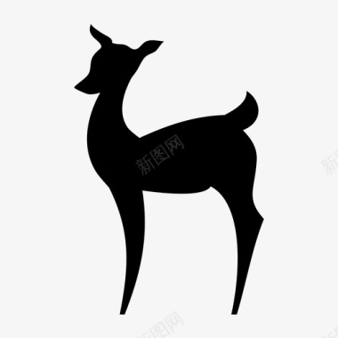 鹿动物马鹿图标图标