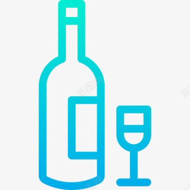 葡萄酒23号酒吧梯度图标图标
