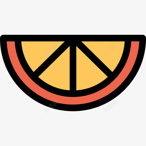 柠檬片美容spa6直线颜色橙色图标svg_新图网 https://ixintu.com 柠檬片 直线颜色橙色 美容spa6