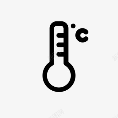 摄氏度温度热图标图标