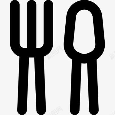 餐具47号餐厅线性图标图标