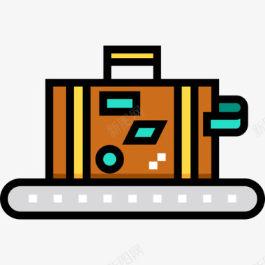 旅行包旅行108线性颜色图标图标