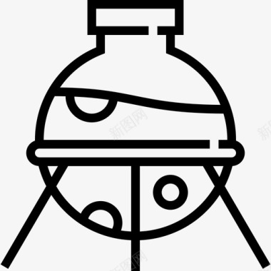 烧瓶化学9线性图标图标