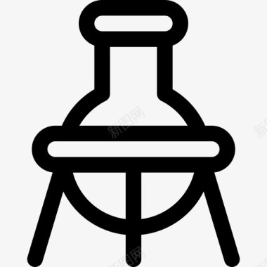 烧瓶化学18线性图标图标