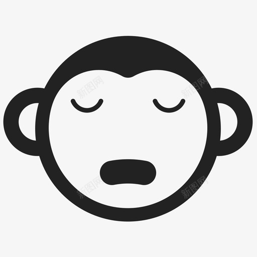 猴子猿元素图标svg_新图网 https://ixintu.com 元素 猴子 猿 脸 表情