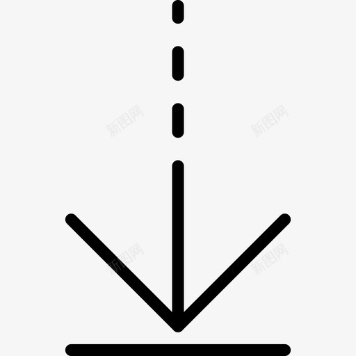 向下方向4直线图标svg_新图网 https://ixintu.com 向下 方向4 直线