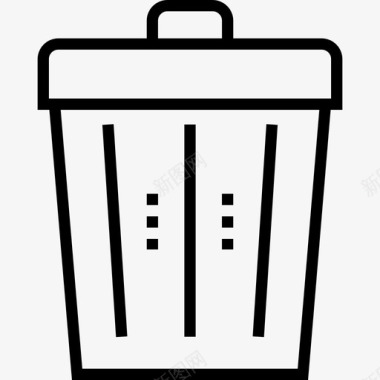 垃圾桶ui接口16线性图标图标