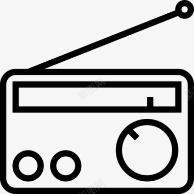 收音机多媒体21线性图标图标