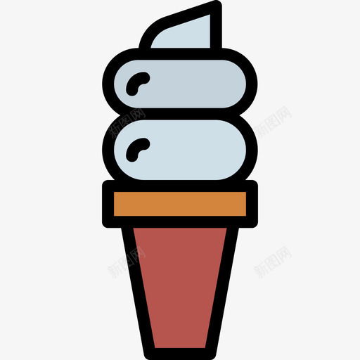 冰淇淋甜食和糖果5线性颜色图标svg_新图网 https://ixintu.com 冰淇淋 甜食和糖果5 线性颜色