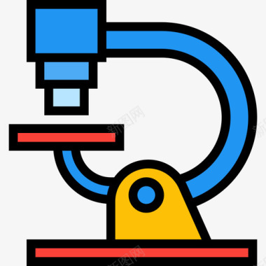 显微镜医用88线颜色图标图标