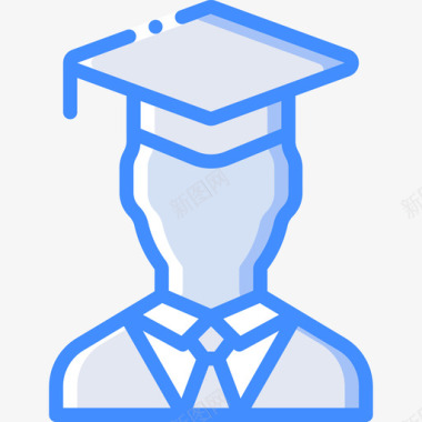 毕业人力资源33蓝色图标图标