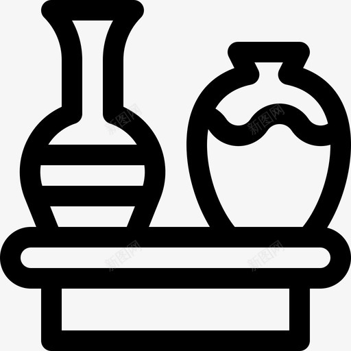 花瓶家装4线状图标svg_新图网 https://ixintu.com 家装4 线状 花瓶