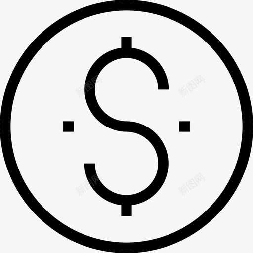 美元箭头和用户界面4线性图标svg_新图网 https://ixintu.com 箭头和用户界面4 线性 美元