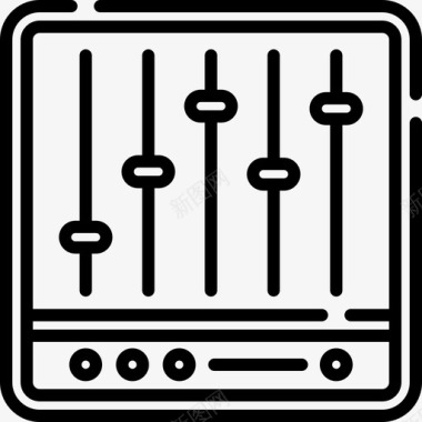 均衡器音乐声音7线性图标图标