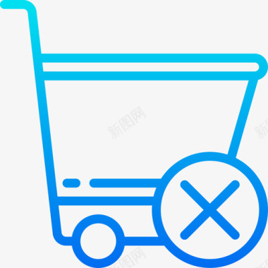 购物车购物和电子商务4梯度图标图标