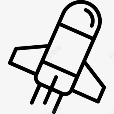 火箭太空57直线型图标图标