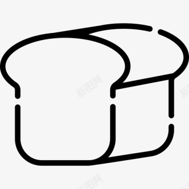 面包食品和饮料12直系图标图标