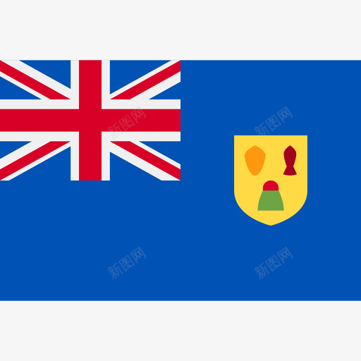 特克斯和凯科斯群岛长方形国家简单旗帜图标svg_新图网 https://ixintu.com 特克斯和凯科斯群岛 长方形国家简单旗帜